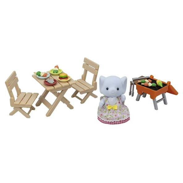 5640 Sylvanian Families Fil Kız ve Barbekü Piknik Seti  +3 yaş - Resim 2