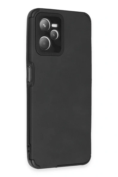 LitaeTrend Realme C35 Kılıf Loop Deri Silikon - Siyah - Resim 2