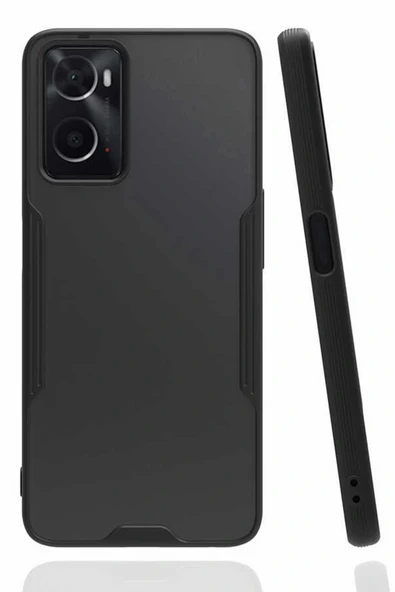 LitaeTrend Oppo A96 Kılıf Platin Silikon - Siyah ürün görseli 1