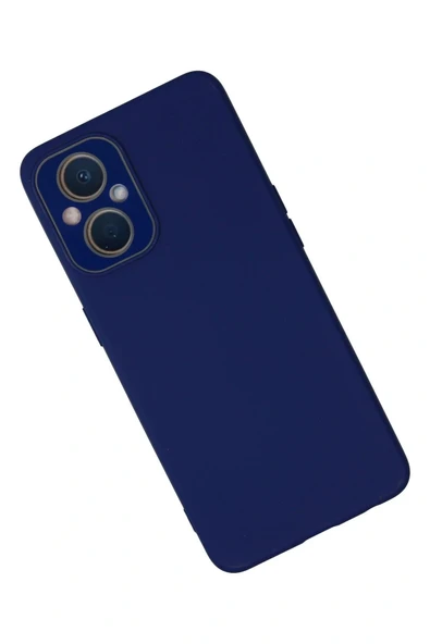 LitaeTrend Oppo Reno 7 Lite Kılıf Lansman Glass Kapak - Sky Blue - Resim 2