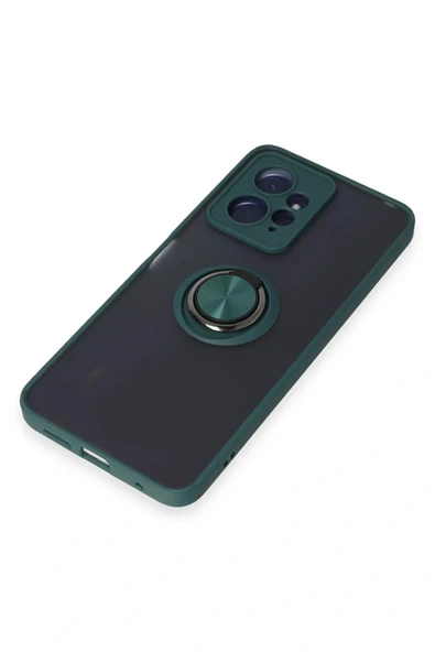 LitaeTrend Xiaomi Redmi Note 12 4G Kılıf Montreal Yüzüklü Silikon Kapak - Yeşil - Resim 5