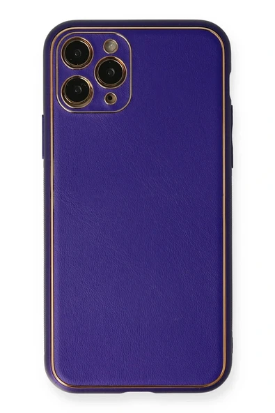 LitaeTrend iPhone 11 Pro Kılıf Coco Deri Silikon Kapak - Mor ürün görseli 1