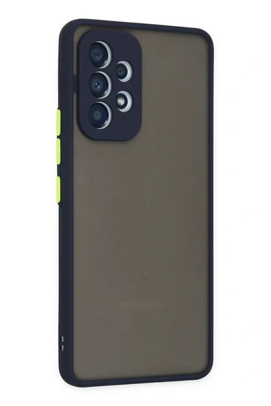 LitaeTrend Samsung Galaxy A73 5G Kılıf Montreal Silikon Kapak - Lacivert - Resim 3