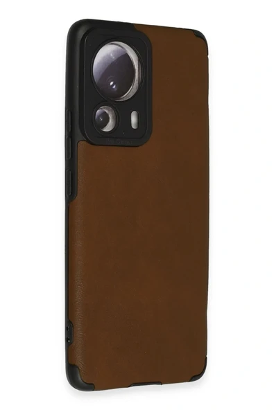 LitaeTrend Xiaomi Mi 13 Lite Kılıf Loop Deri Silikon - Kahverengi - Resim 2