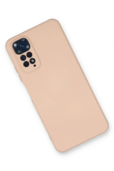 LitaeTrend Xiaomi Redmi Note 11 Kılıf Nano içi Kadife Silikon - Pudra - Resim 3