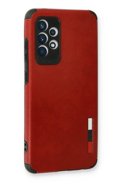 LitaeTrend Samsung Galaxy A73 5G Kılıf Loop Deri Silikon - Kırmızı - Resim 2