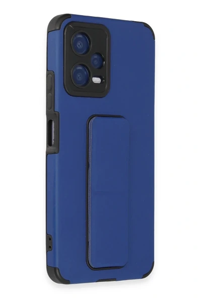 LitaeTrend Xiaomi Poco X5 5G Kılıf Mega Standlı Silikon - Mavi - Resim 2