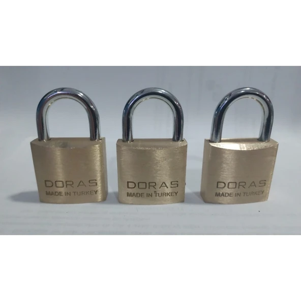 Ersa Doras 30 Mm 3 lü Sarı Pas Sistem Asma Kilit - Resim 2