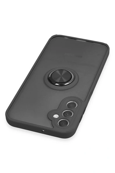 LitaeTrend Samsung Galaxy A24 4G Kılıf Montreal Yüzüklü Silikon Kapak - Siyah - Resim 4