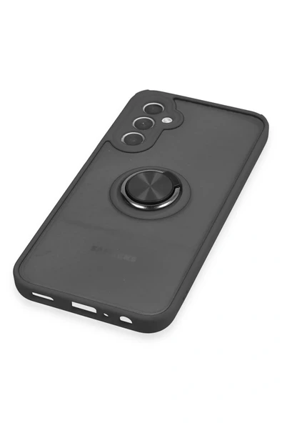 LitaeTrend Samsung Galaxy A24 4G Kılıf Montreal Yüzüklü Silikon Kapak - Siyah - Resim 5
