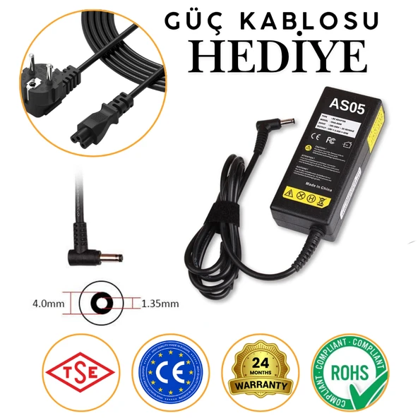 Asus X420U Laptop Adaptör Şarj Aleti ürün görseli 1