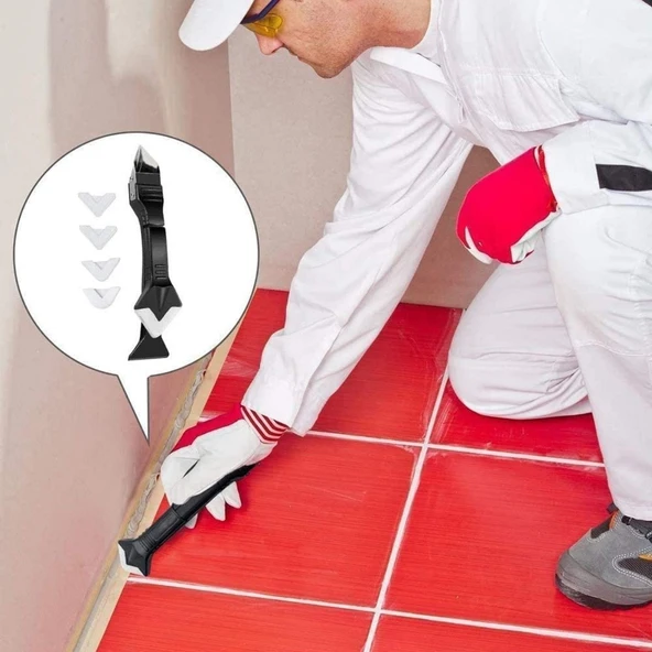 3 ü 1 Arada Fayans Derz Silikon Kazıyıcı Sıyırıcı Ve Uygulayıcı Aparat (5284) - Resim 5