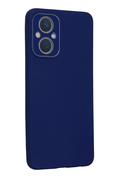 LitaeTrend Oppo Reno 7 Lite Kılıf Lansman Glass Kapak - Sky Blue - Resim 3