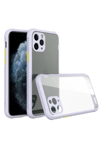 LitaeTrend iPhone 11 Pro Max Kılıf Miami Şeffaf Silikon - Lila ürün görseli 1