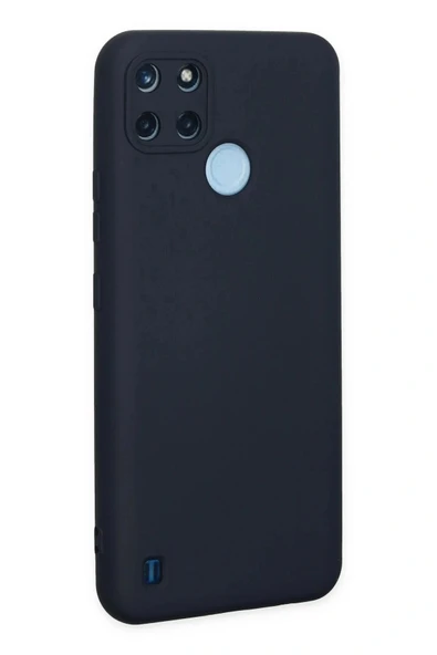 LitaeTrend Realme C25Y Kılıf Nano içi Kadife Silikon - Lacivert - Resim 3