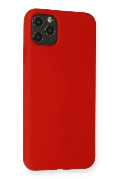 LitaeTrend iPhone 11 Pro Max Kılıf Nano içi Kadife Silikon - Kırmızı - Resim 3