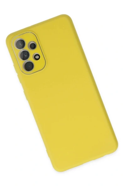 LitaeTrend Samsung Galaxy A53 5G Kılıf Lansman Glass Kapak - Sarı - Resim 3