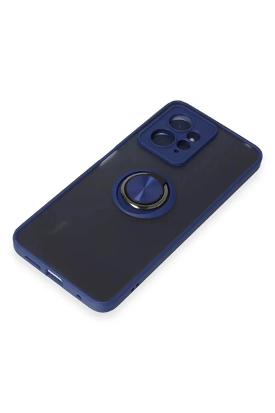 LitaeTrend Xiaomi Redmi Note 12 4G Kılıf Montreal Yüzüklü Silikon Kapak - Lacivert - Resim 5