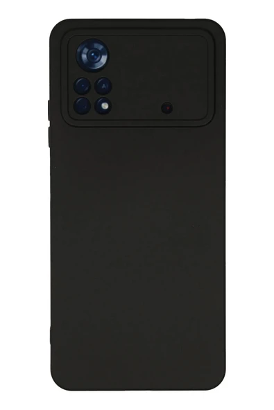 LitaeTrend Xiaomi Poco X4 Pro 5G Kılıf Nano içi Kadife Silikon - Siyah ürün görseli 1