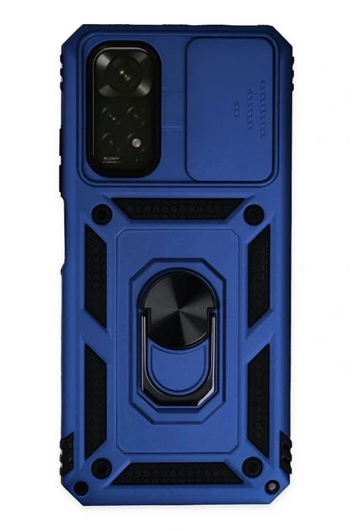 LitaeTrend Xiaomi Redmi Note 11 Kılıf Pars Lens Yüzüklü Silikon - Lacivert ürün görseli 1