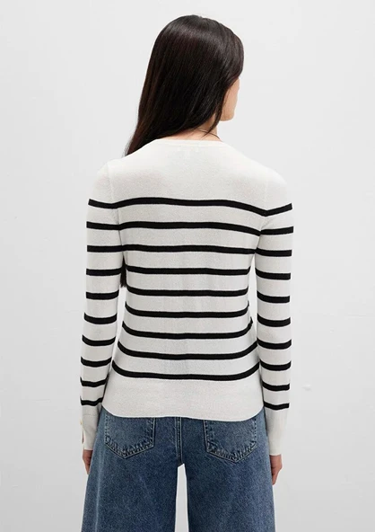 M1710545-85407 MAVİ BASİC KAZAK - Resim 3