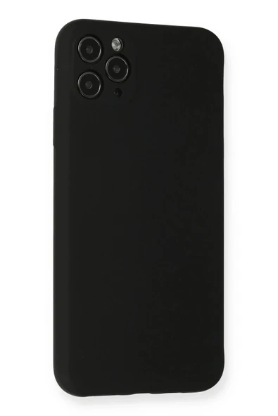 LitaeTrend iPhone 11 Pro Max Kılıf Nano içi Kadife Silikon - Siyah - Resim 3