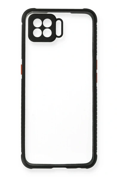 LitaeTrend Oppo A73 Kılıf Miami Şeffaf Silikon - Siyah - Resim 2