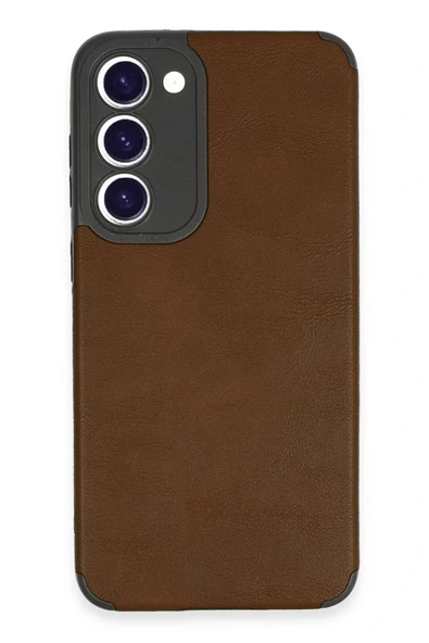 LitaeTrend Samsung Galaxy S23 Plus Kılıf Loop Deri Silikon - Kahverengi ürün görseli 1