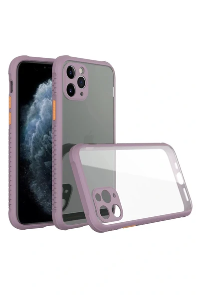 LitaeTrend iPhone 11 Pro Max Kılıf Miami Şeffaf Silikon - Açık Mor ürün görseli 1