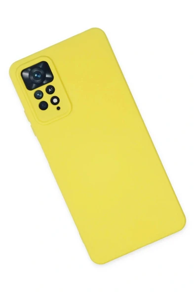 LitaeTrend Xiaomi Redmi Note 11 Pro Kılıf Nano içi Kadife Silikon - Sarı - Resim 2