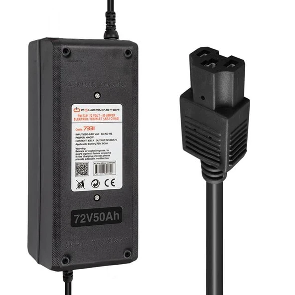 Powermaster PM-7331 72 Volt - 50 Amper Elektrikli Bisiklet Şarj Cihazı ürün görseli 1