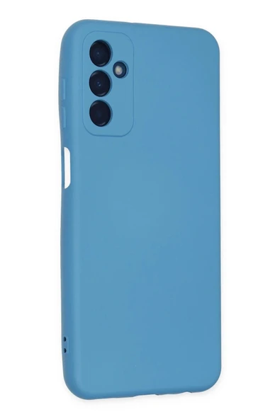 LitaeTrend Samsung Galaxy M23 Kılıf Nano içi Kadife Silikon - Mavi - Resim 3