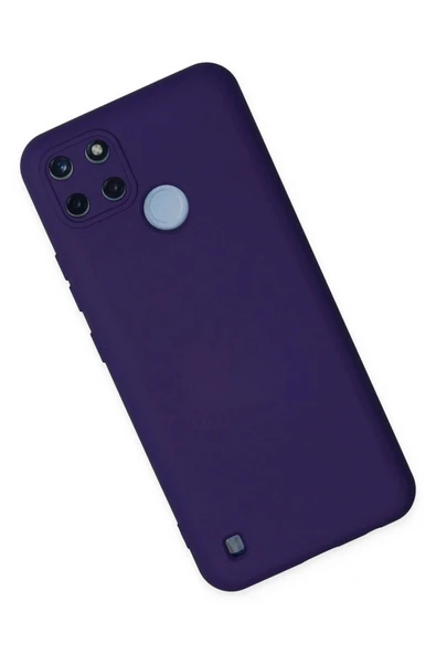 LitaeTrend Realme C25Y Kılıf Nano içi Kadife Silikon - Mor - Resim 2