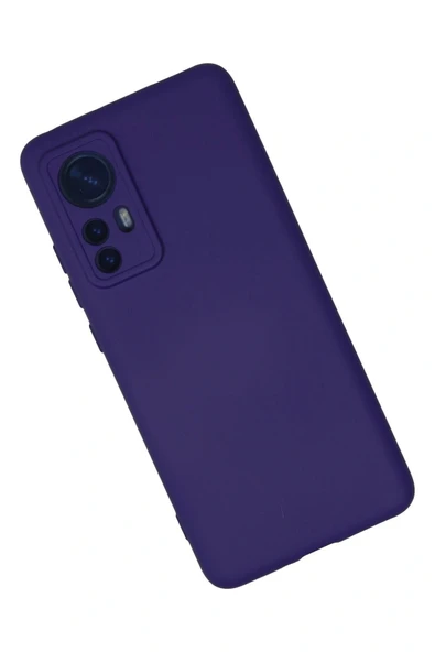 LitaeTrend Xiaomi Mi 12 Kılıf Nano içi Kadife Silikon - Mor - Resim 2