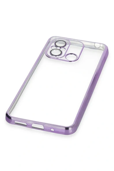 LitaeTrend Xiaomi Redmi 12C Kılıf Lensli Silikon - Mor - Resim 5