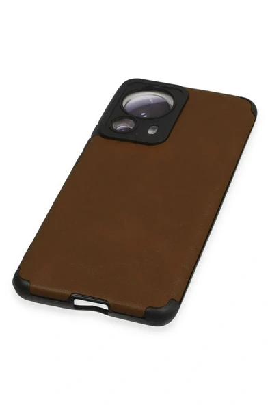 LitaeTrend Xiaomi Mi 13 Lite Kılıf Loop Deri Silikon - Kahverengi - Resim 4