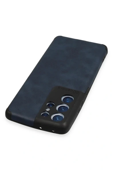 LitaeTrend Samsung Galaxy S21 Ultra Kılıf Loop Deri Silikon - Lacivert - Resim 3