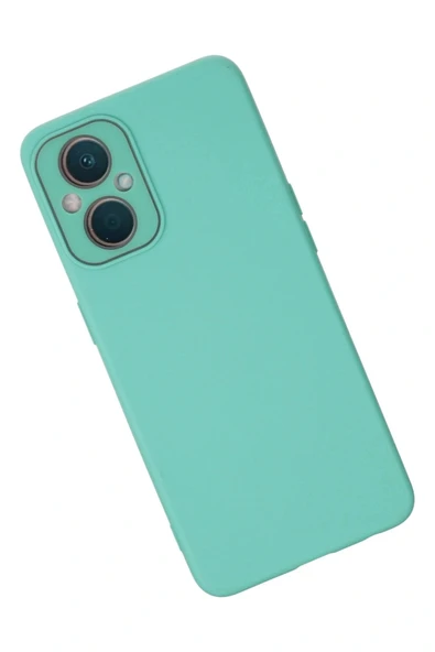 LitaeTrend Oppo Reno 7 Lite Kılıf Lansman Glass Kapak - Turkuaz - Resim 3