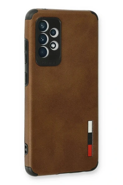 LitaeTrend Samsung Galaxy A73 5G Kılıf Loop Deri Silikon - Kahverengi - Resim 3