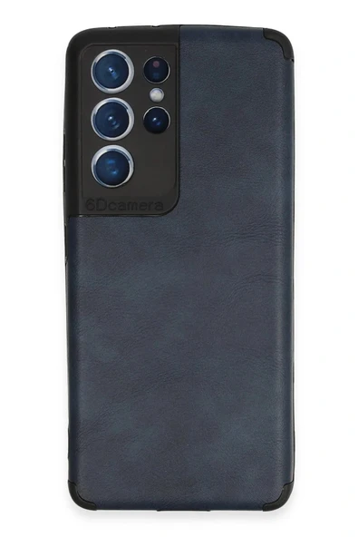 LitaeTrend Samsung Galaxy S21 Ultra Kılıf Loop Deri Silikon - Lacivert ürün görseli 1