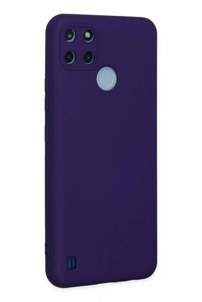 LitaeTrend Realme C25Y Kılıf Nano içi Kadife Silikon - Mor - Resim 3
