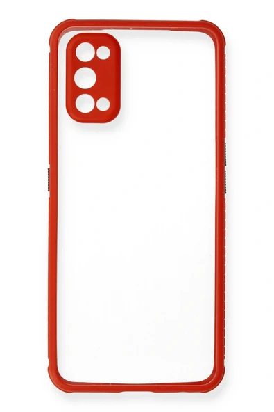 LitaeTrend Realme 7 Pro Kılıf Miami Şeffaf Silikon - Kırmızı - Resim 2