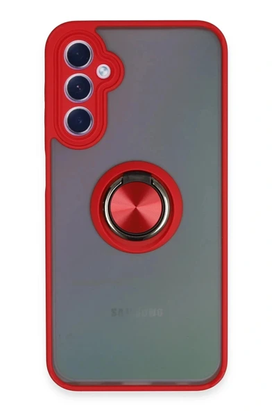 LitaeTrend Samsung Galaxy A24 4G Kılıf Montreal Yüzüklü Silikon Kapak - Kırmızı ürün görseli 1