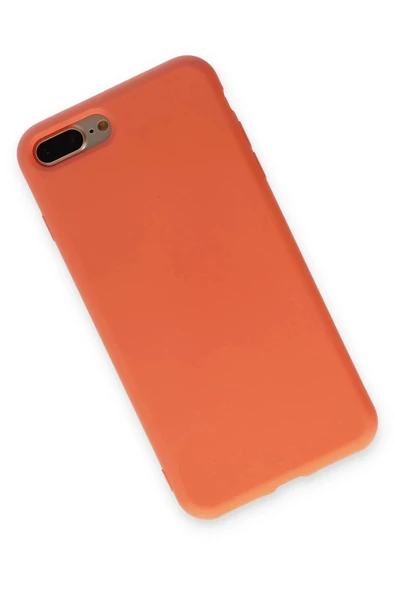 LitaeTrend iPhone 7 Plus Kılıf Nano içi Kadife Silikon - Turuncu - Resim 3