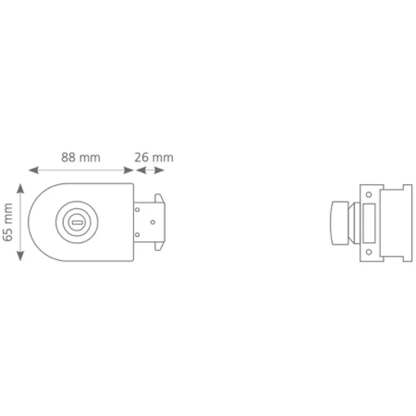 Tek Taraflı Geçmeli Cam Kapı ve Balkon Kilit - Resim 2