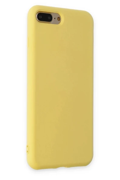LitaeTrend iPhone 7 Plus Kılıf Nano içi Kadife Silikon - Sarı - Resim 2