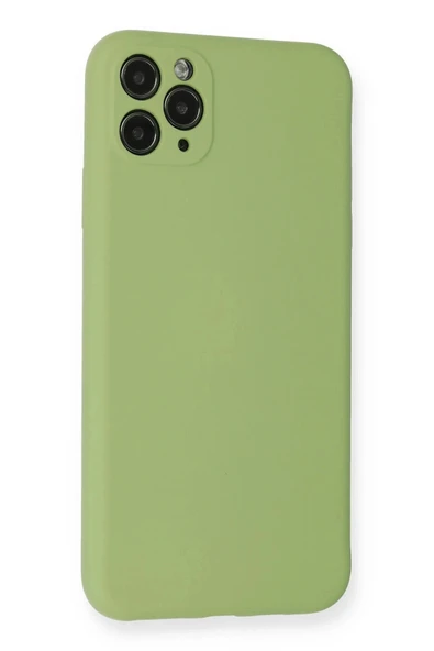 LitaeTrend iPhone 11 Pro Max Kılıf Nano içi Kadife Silikon- Yeşil - Resim 3