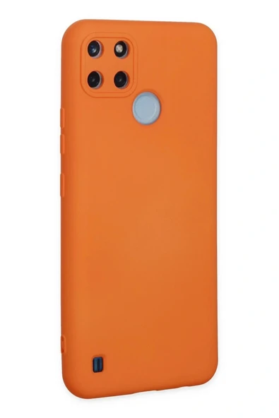 LitaeTrend Realme C25Y Kılıf Nano içi Kadife Silikon - Turuncu - Resim 3