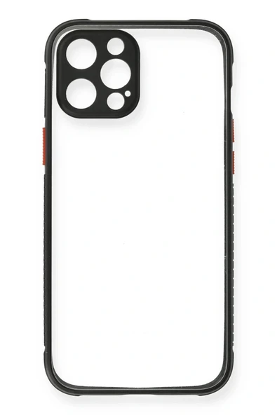 LitaeTrend iPhone 12 Pro Kılıf Miami Şeffaf Silikon - Siyah - Resim 2