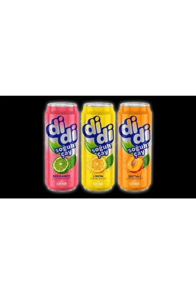 Çaykur Didi Hepsibir Paketi Bergamot + Limon + Şeftali Soğuk Çay 330 Ml X 18 Adet - Resim 4